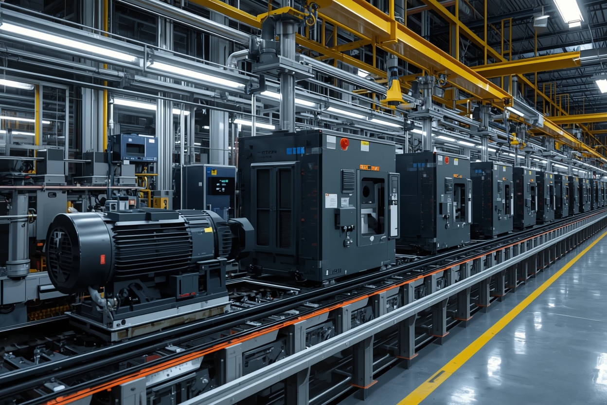 Автоматизация промышленной производственной линии: шкафы управления и полевое оборудование